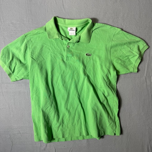 Lacoste Other - Lacoste Mens Lime Green Short Sleeve Pique Polo Shirt RN 87651 Size 5